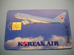 7596 Télécarte  Collection AVIATION  AVION  KOREAN AIR 3000 Ex 09/ 95   ( 2 Scans ) 50 U - Avions