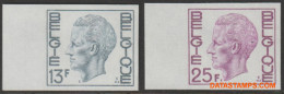 België 1975 - Mi:1804 Y + 1806 Y, Yv:1747+1749, OBP:1747/1748, Stamp - □ - Koning Boudewijn  - 1961-1980