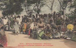 Dahomey Africa Tribe African Family Group Singing Praise Old Postcard - Non Classés