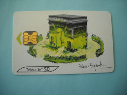 7626 Télécarte  Collection Fabrice HYBERT Arc De Triomphe Paris  Projet De L'Artiste   ( 2 Scans ) 50 U - 2000