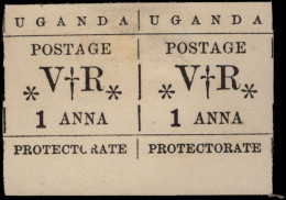 Uganda 1896 1a Black Unused Pair. - Oeganda (...-1962)