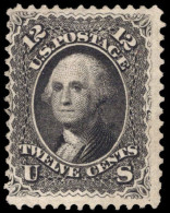 USA 1861 12c Grey-black Unused No Gum. - Unused Stamps