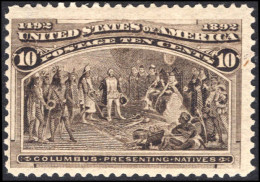 USA 1893 10c Brownish-black Columbus Lightly Mounted Mint. - Nuevos