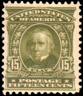 USA 1902-08 15c Clay Fine Mounted Mint. - Ungebraucht
