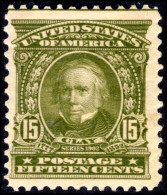 USA 1902-08 15c Olive-green Fine Lightly Mounted Mint. - Nuevos