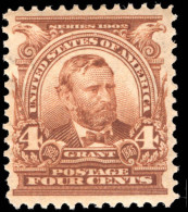 USA 1902-08 4c Grant Fine Mounted Mint. - Unused Stamps