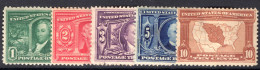 USA 1904 Louisiana Purchase Set Hinged (1c 2c & 5c Unmounted Mint). - Unused Stamps
