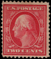 USA 1908-10 2c Carmine Regummed. - Neufs