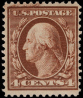 USA 1908-10 4c Yellow-brown Unmounted Mint. - Nuevos