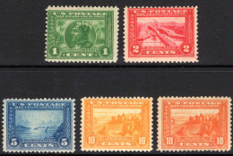 USA 1913 Panama-Pacific Exposition Perf 12 Set Unmounted Mint. - Neufs