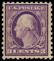 USA 1916-22 3c Deep Violet Type I No Wmk Perf 10 Fine Lightly Mounted Mint. - Ungebraucht