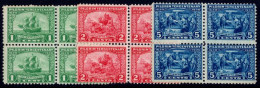 USA 1920 Pilgrims In Fine Unmounted Mint Blocks Of 4. - Nuevos