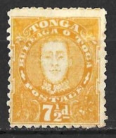 TONGA...QUEEN VICTORIA..(1837-01.).." 1895..".....SEVEN & HALFd.......SG35......NO GUM..........MH..... - Tonga (...-1970)