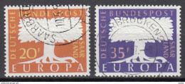 Saarland Europa Cept 1957 Gestempeld - 1957