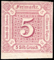 Thurn & Taxis Northern District 1859-61 15k Mauve Imperf Lightly Mounted Mint. - Ungebraucht