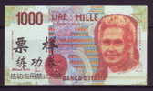 China BOC (bank Of China) Training/test Banknote,ITALY ITALIA 1000 Lire Note Specimen Overprint - [ 8] Vals En Specimen