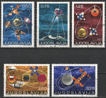 Yugoslavia 1971- Mi 1409/13 - YT 1294/98 ( Space Researchs ) - Oblitérés