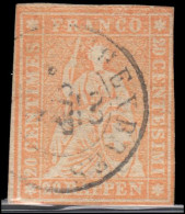 Switzerland 1862 2r Grey Berne Printing Superb Clean 4 Margin Example - Gebraucht