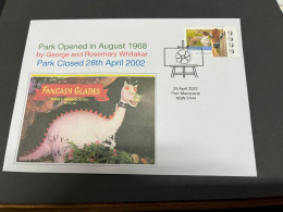 (1 S 7) Australia - NSW - Fantasy Glades - Port Macquarie (with Pink Dinosaur & Cow's Stamp) - Storia Postale
