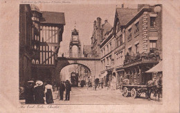 3763 – Vintage B&W 1900s PC – Chester England – East Side Gate – Unused – Carriages Streetcar Animation – Unused - Chester