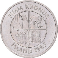 Monnaie, Islande, 5 Kronur, 1987 - Iceland