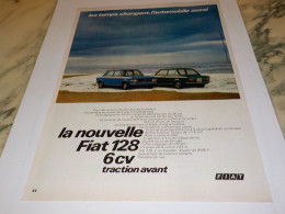 ANCIENNE PUBLICITE  FIAT 126 TRACTION AVANT  1970 - Voitures