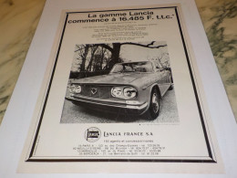 ANCIENNE PUBLICITE LA GAMME LANCIA 1971 - Voitures