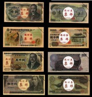 China BOC Bank (bank Of China) Training/test Banknote,Japan C Series Yen Note 4 Different Specimen Overprint - Japón