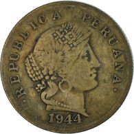 Monnaie, Pérou, 20 Centavos, 1944 - Pérou