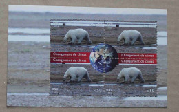 N-U-C Ge08-01 : Nations Unies Genève  - Changement De Climat, Ours Polaire Sur Terrain Dégelé Et Globe Terrestre - Unused Stamps