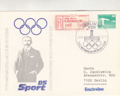 D910) DDR -  SPORT 85 Olympia - Briefmarkenausstellung Zur 90. IOC SESSION - EINSCHREIBEN 03.06.1985 - Other & Unclassified