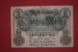 Banknotes Germany 50 Mark Reichsbanknote 1910   P# 41, Rosen/Grab# 42 - 50 Mark