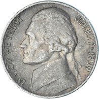 Monnaie, États-Unis, 5 Cents, 1939 - 1938-…: Jefferson