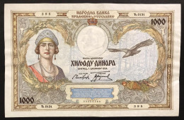 Jugoslavia Yugoslavia 1000 Dinara 1931 Pick#29  LOTTO 4647 - Yougoslavie