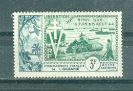 Ets FRANCAIS De L'OCEANIE - P.A. N°31**MNH- SCAN DU VERSO. 10° Anniversaire De La Libération. - Autres - Océanie