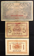 Jugoslavia Yugoslavia 1 + 5 + 20 Dinara 1919 Pick#15 16 18  LOTTO 4649 - Yougoslavie