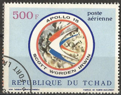 Chad 1972 - Mi 449 - YT Pa Stamp BF 8 ( Space Mission : Apollo 15 )  Airmail - Tchad (1960-...)