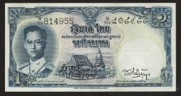 1 Baht Serie 9 Sign. 34 R304 814955 Thailand 1955 Watermark Constitution UNC - Thailand