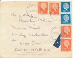 Turkey Cover Sent To Denmark Mamaris 25-12-1977 - Storia Postale