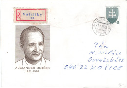 Ganzsache Alexander Dubcek Valaliky 1997 Reko > Kosice - Leitfigur Des Prager Frühlings - Briefe