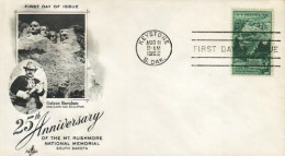 USA - FDC 1952 - Mt Rushmore Memorial - Scott A458 - 1951-1960