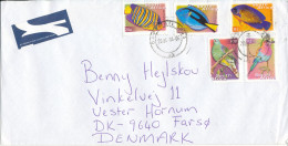 South Africa Cover Sent Air Mail To Denmark 20-4-2004 Topic Stamps BIRDS & FISH (1 Fish Stamp Is Damaged) - Storia Postale