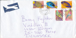 South Africa Cover Sent Air Mail To Denmark 20-4-2004 Topic Stamps BIRDS & FISH (1 Fish Stamp Is Damaged) - Covers & Documents