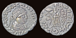 Bactrian Kingdom Zoilos II Soter AR Drachm Athena Alkidemos Advancing Left - Indiennes