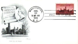 USA - FDC 1946 - Smithsonian Institution - Scott A390 - Mint - 1941-1950