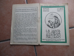 RELIGIONE 20 Agosto 1933 La Santa Messa Per  Popolo Italiano Pubblicaz.settimanale QUESTIONARIO - Religión
