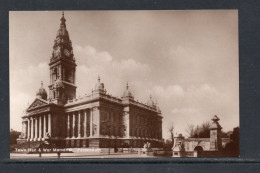 Town Hall & War Memorial Portsmouth Unposted Old RP Card As Scanned Post Free(UK) - Portsmouth