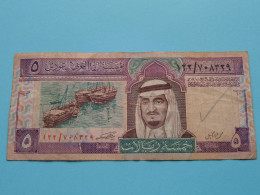 5 Five RIYALS () Saudi Arabian Monetary Agency ( For Grade See SCANS ) ! - Arabie Saoudite