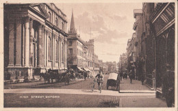 3767 – Vintage B&W Early 1900s PC – UK Oxford High Street – Carriages Bicycle Animation – Written - VG Condition - Oxford