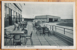 33 : Port Aérien De Bordeaux - Mérignac - La Terrasse Du Restaurant - Animée : Petite Animation - Aéroport - (n°26701) - Merignac